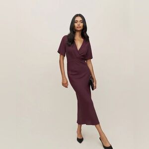 Reformation Danika Dress Prune - Size S